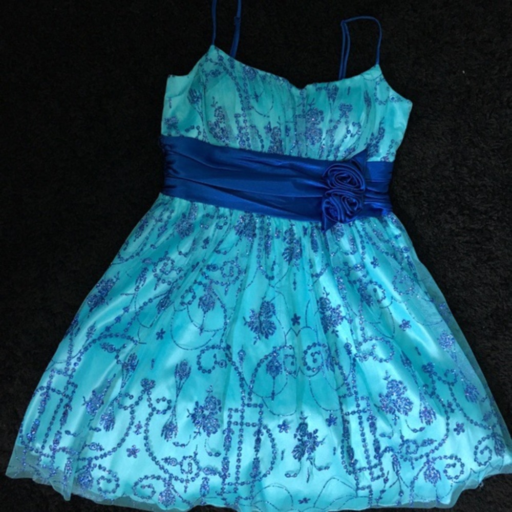 Blue Homecoming Dress
